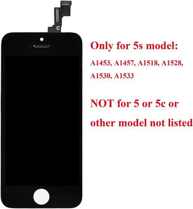 Alt view image 2 of 7 - OEM Quality Display iPhone 5s & SE Black Replacement LCD Touch Screen Assembly + Tools