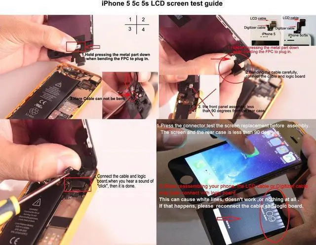 Alt view image 7 of 7 - OEM Quality Display iPhone 5s & SE Black Replacement LCD Touch Screen Assembly + Tools