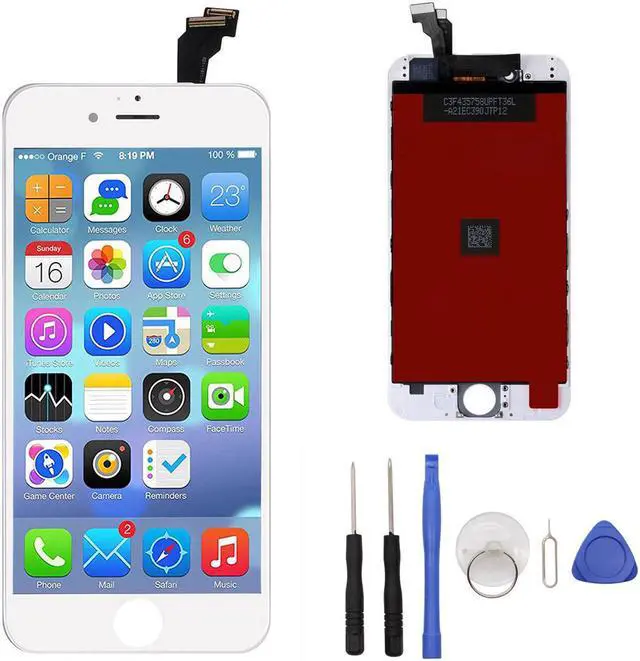 Alt view image 7 of 7 - New OEM Replacement Touch Screen Digitizer + LCD Display Assembly for iPhone 6 6G White with Tools