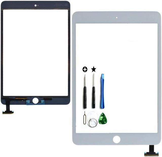 New For iPad Mini 3 Screen Glass Touch Digitizer Replacement With Home  Button White 