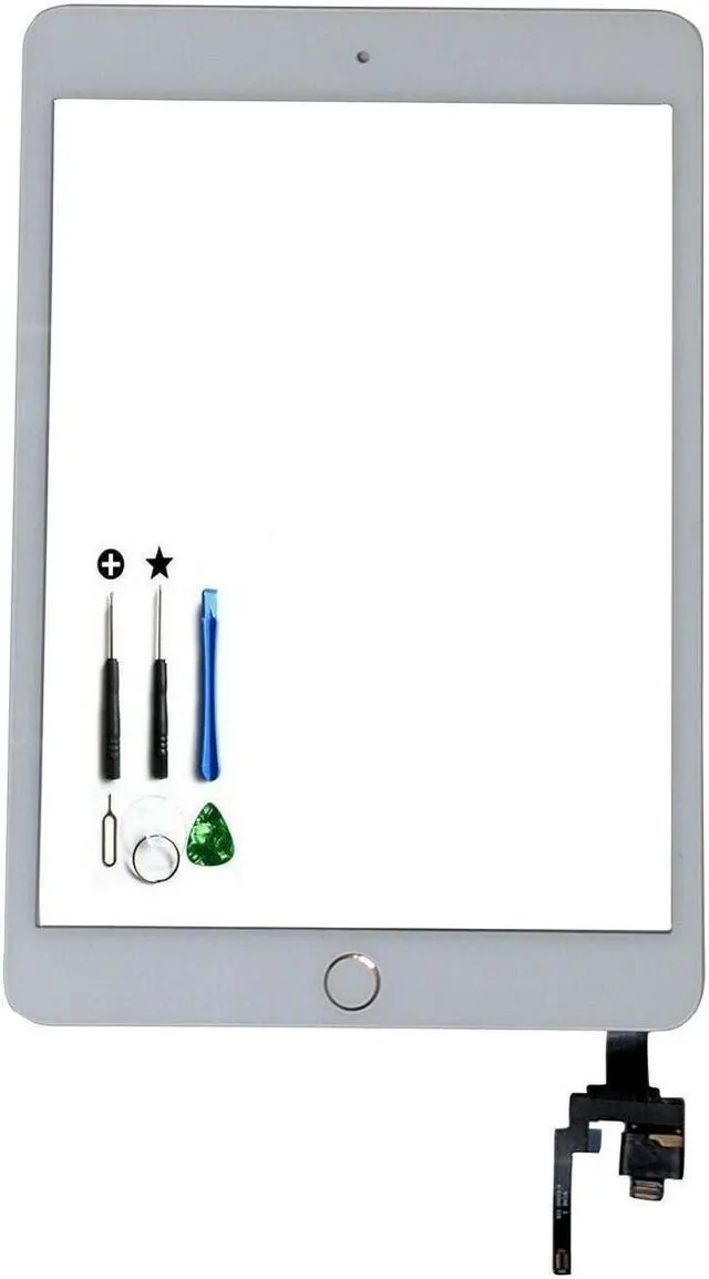 Alt view image 3 of 7 - New For iPad Mini 3 Screen Glass Touch Digitizer Replacement With Home Button White