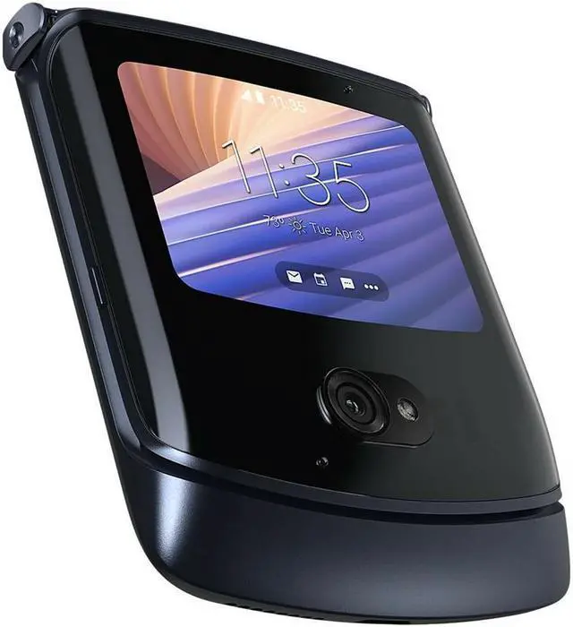 Alt view image 3 of 4 - Motorola Razr 5G (2020) 256GB ROM + 8GB RAM Factory Unlocked Flip Android Smartphone (Polished Graphite) - International Version