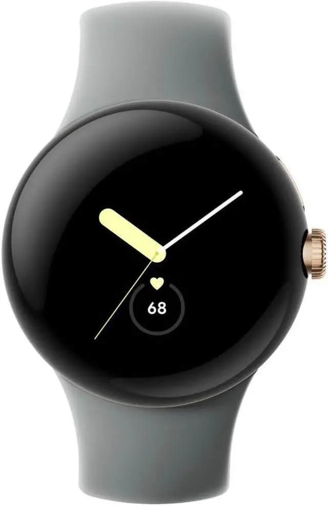 Alt view image 2 of 3 - Google Pixel Watch - Android Smartwatch with Fitbit Activity Tracking - Heart Rate Tracking Watch - Champagne Gold Stainless Steel case with Hazel Active band - LTE - Great Condition