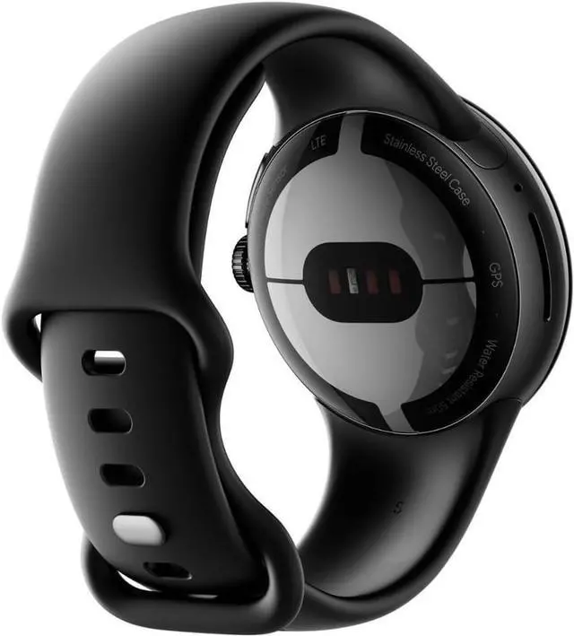 Alt view image 3 of 4 - Google Pixel Watch - Android Smartwatch with Fitbit Activity Tracking - Heart Rate Tracking Watch - Matte Black Stainless Steel case with Obsidian Active band - LTE - Grade A