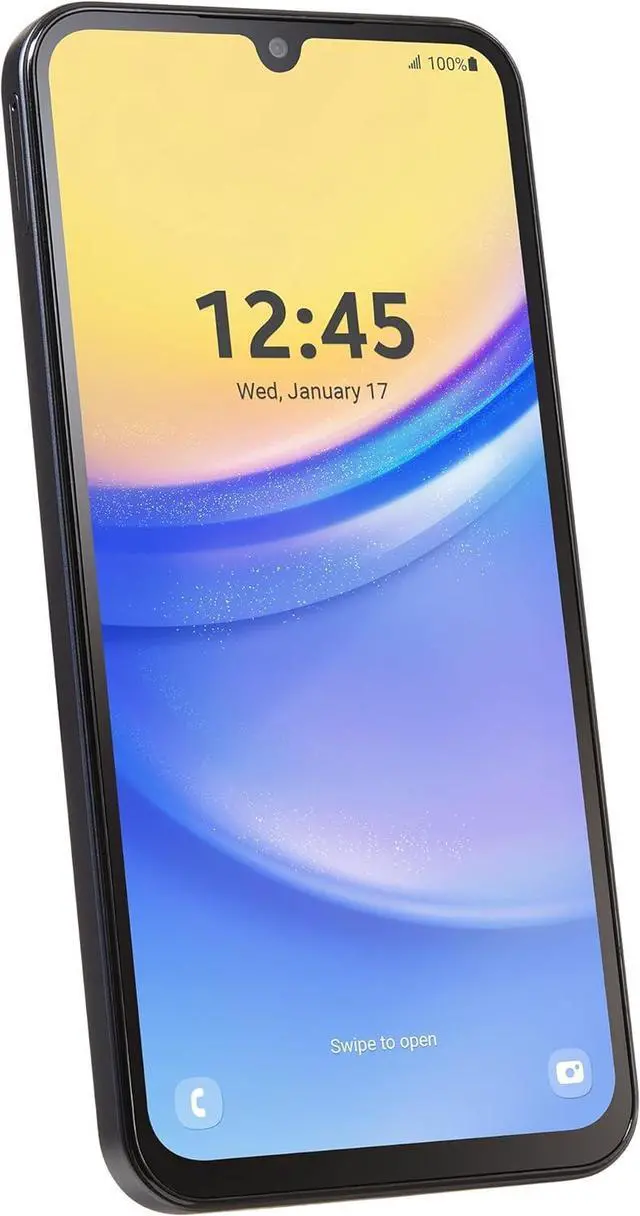 Alt view image 5 of 6 - Samsung Galaxy A15 5G (TracFone) 64GB 4GB RAM 6.5'' Black SM-A156V - Excellent Condition