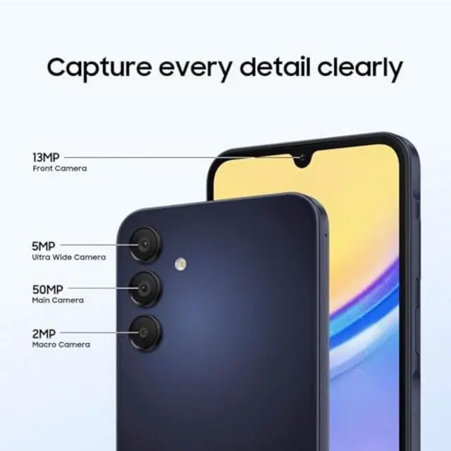 Alt view image 4 of 4 - Samsung Galaxy A15 5G (T-Mobile) 64GB Black Smartphone - Excellent Condition