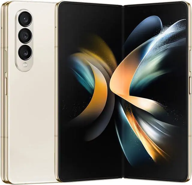 Main image of SAMSUNG Galaxy Z Fold 4 Cell Phone, Factory Unlocked Android Smartphone, 512GB, US Version, Beige - Very Good
