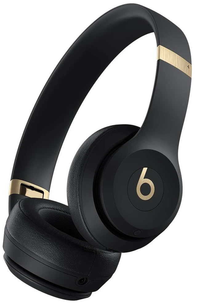 Main image of Beats Solo 4 - Wireless Bluetooth On-Ear Headphones, Apple & Android Compatible - Black & Gold (Excellent)