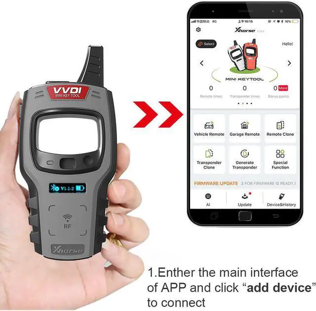Alt view image 3 of 6 - VVDI Mini Key Tool Global Version Multi-Language No ID48 96bit No free token