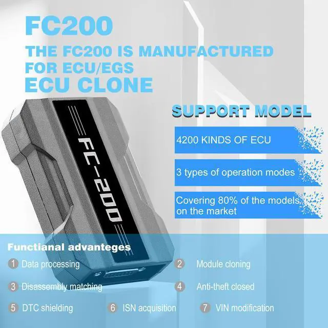 Alt view image 4 of 12 - CG FC200 ECU Programmer Full Version Support 4200 ECUs and 3 Operating Modes Upgrade of AT200