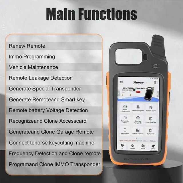 Alt view image 2 of 7 - Xhorse VVDI Key Tool Max PRO Remote Programmer Combines Key Tool Max and Mini OBD Tool Functions Adds CAN FD, BMW CAS1-CAS3 IMMO