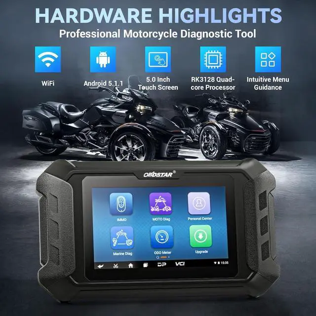 Alt view image 4 of 7 - OBDSTAR iScan BRP(Can-am) Motorcycle Scanner Support BRP& BRP BOAT Diagnosis and Key Programming