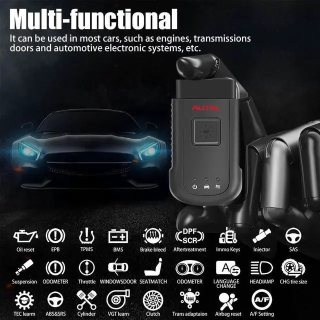 Alt view image 6 of 7 - Autel MaxiSYS-VCI 100 Compact Bluetooth Vehicle Communication Interface MaxiVCI V100 Works for Autel MS906BT/ MS906TS/ MK908P/ Elite
