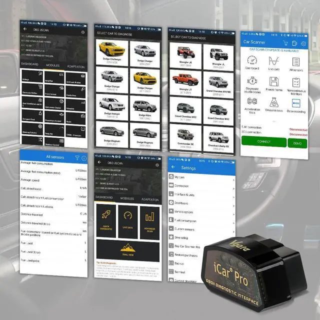 Alt view image 3 of 7 - Vgate iCar Pro Bluetooth 4.0 (BLE) OBD2 Fault Code Reader OBDII Code Scanner Car Check Engine Light for iOS/Android