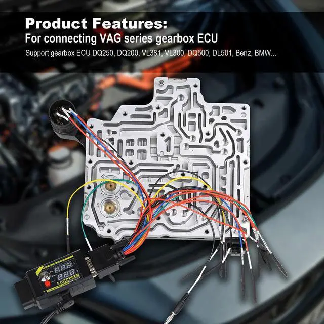 Alt view image 3 of 5 - GODIAG GT107+ DSG Plus Gearbox Data Adapter with Voltage Current Display For DQ250 DQ200 VL381 VL300 DQ500 DL501 Benz BMW