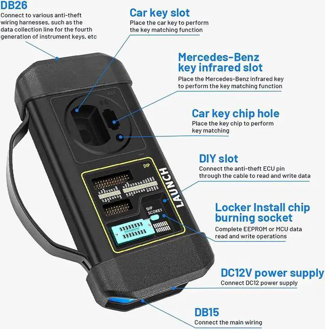 Alt view image 4 of 6 - LAUNCH X-431 GIII X-PROG 3 Car Key Programming Scan Tool with EEPROM Adapter for X431 V/V+, PRO 3, PRO 3S+, PRO 5, PAD III and PAD V, etc. Advanced Immobilizer & Key Programmer