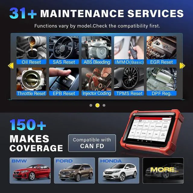 Alt view image 6 of 7 - LAUNCH X431 CRP919XBT OBD2 Scanner 2023 Bidirectional Diagnostic Tool,CANFD&DOIP Support 2024 Model,2Yrs Update,Wireless Diagnostic with DBScar VII,FCA AutoAuth,VAG Guided,ECU Coding,IMMO