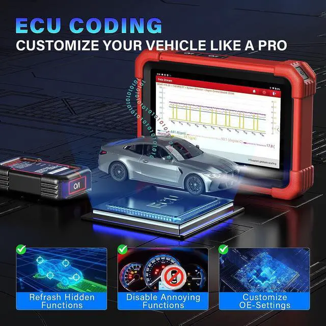 Alt view image 4 of 7 - LAUNCH X431 CRP919XBT OBD2 Scanner 2023 Bidirectional Diagnostic Tool,CANFD&DOIP Support 2024 Model,2Yrs Update,Wireless Diagnostic with DBScar VII,FCA AutoAuth,VAG Guided,ECU Coding,IMMO