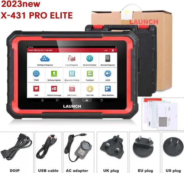 Alt view image 5 of 7 - LAUNCH X431 PRO Elite OBD2 Scanner 2023 New Bidirectional Scan Tool with CANFD DOIP, All-in-one Automotive Diagnostic Tool,ECU Online Coding,Full System,32+ Resets,FCA Autoauth,Key Program,VAG Guide