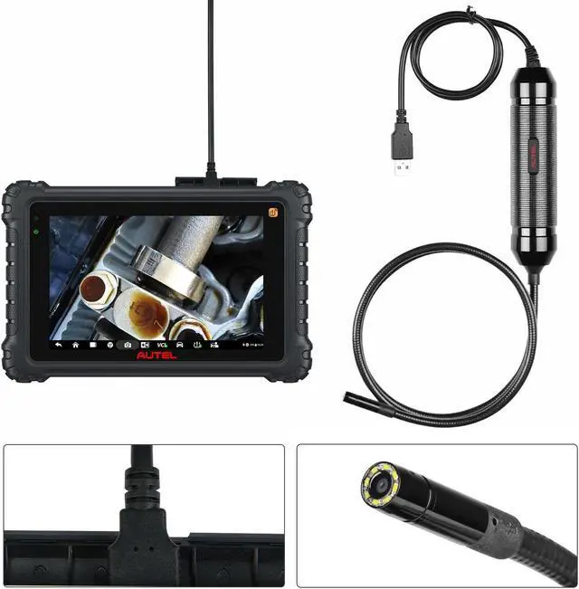 Alt view image 3 of 5 - 2023 Autel MaxiVideo MV108S 8.5mm Digital Inspection Camera IP67 Waterproof USB Scope Camera with LED Light Works for Autel Diagnostic Tablets