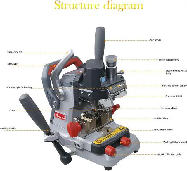 Alt view image 5 of 7 - Xhorse Dolphin XP-007 XP007 Manually Key Cutting Machine for Laser/Dimple/Flat Keys