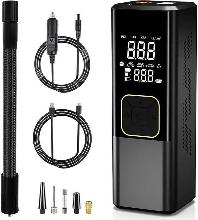 Main image of Tire Inflator Portable Air Compressor for Car Tires, 150 PSI Fast Inflation 7500mAh Cordless Air Pump, Electric Tire Pump with 12V DC Dual Power for Car, Moto, Bike, Ball