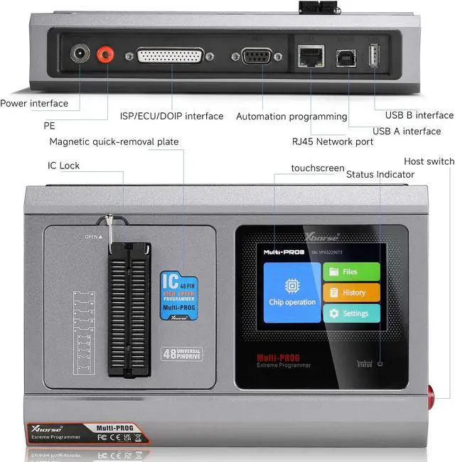 Alt view image 4 of 7 - Xhorse Multi-Prog Programmer ECU Programmer Update of VVDI Prog with Free MQB48 License Expert Mode Batch Write Chips