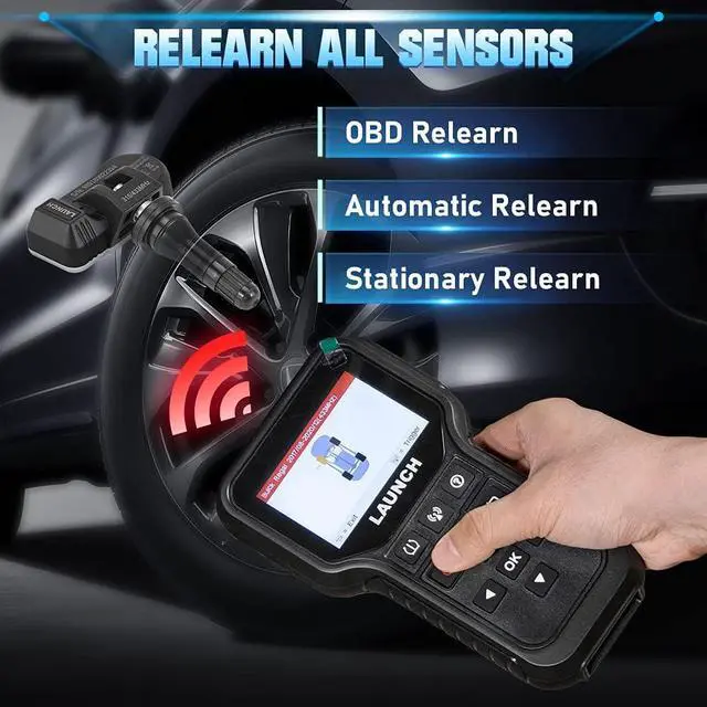 Alt view image 5 of 7 - 2024 Newest LAUNCH CRT5011E TPMS Relearn Tool,OBDII Code Reader,Activate/Relearn All Brand Sensors, Read&Program LTR-01 Sersors (315/433MHz),Reset TPMS,Free Upgrade