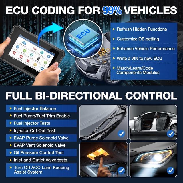 Alt view image 2 of 6 - LAUNCH X431 PAD V Elite ECU Online Programming & Coding Scan Tool,Topology Map,Full System Diagnostic Scanner,Full Bi-Directional Control & 60+ Reset Functions,Heavy Duty Truck,CAN FD,2 Yrs Update
