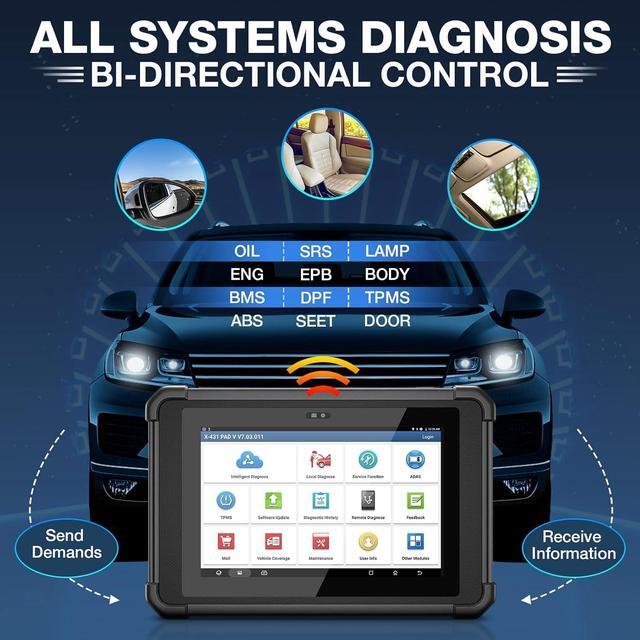 Alt view image 6 of 6 - LAUNCH X431 PAD V Elite ECU Online Programming & Coding Scan Tool,Topology Map,Full System Diagnostic Scanner,Full Bi-Directional Control & 60+ Reset Functions,Heavy Duty Truck,CAN FD,2 Yrs Update