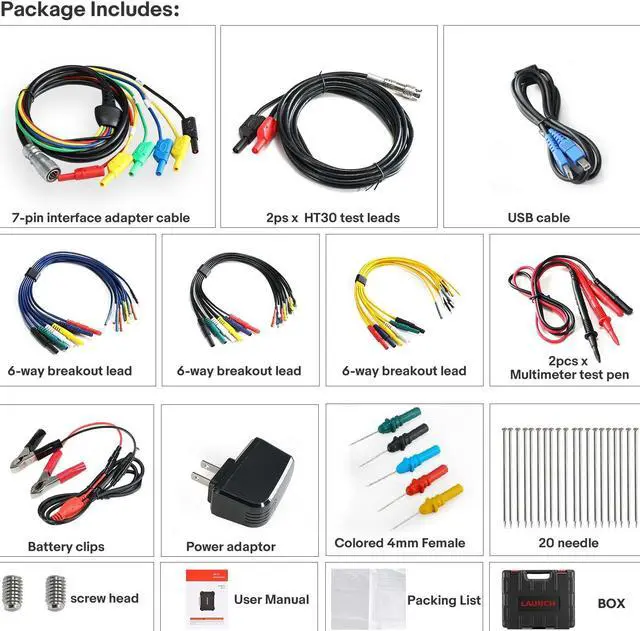 Alt view image 6 of 7 - Launch X431 Sensorbox S2-2 DC USB Oscilloscope 2 Channels Handheld Sensor Simulator and Tester for X431 PAD V, PAD VII