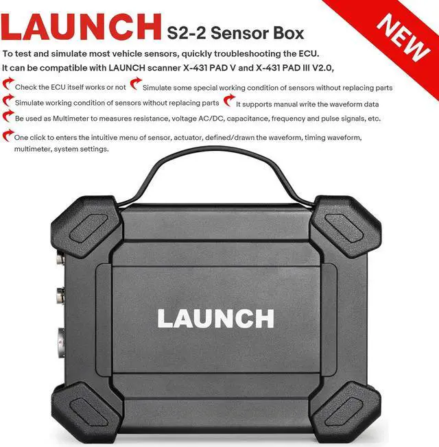 Alt view image 7 of 7 - Launch X431 Sensorbox S2-2 DC USB Oscilloscope 2 Channels Handheld Sensor Simulator and Tester for X431 PAD V, PAD VII