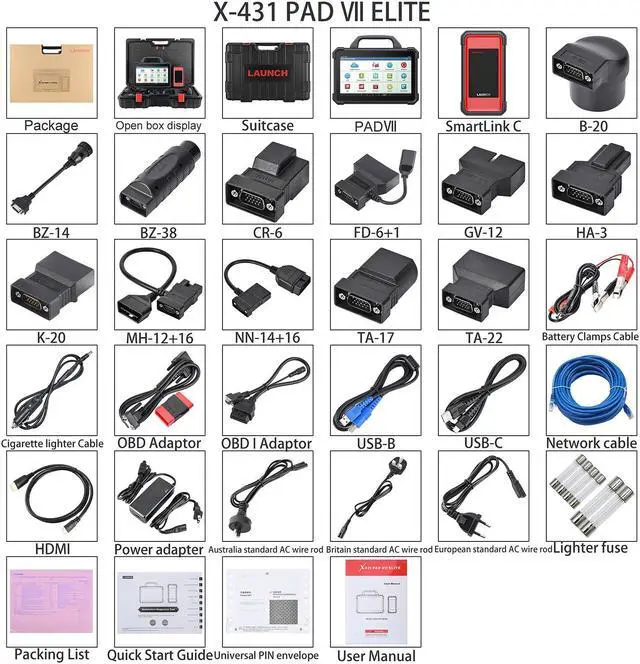 Alt view image 4 of 6 - LAUNCH X431 PAD  Elite PAD 7 Plus GIII X-Prog 3 Advanced Immobilizer & Key Programmer Plus IMMO programmer MCU3 Adapter