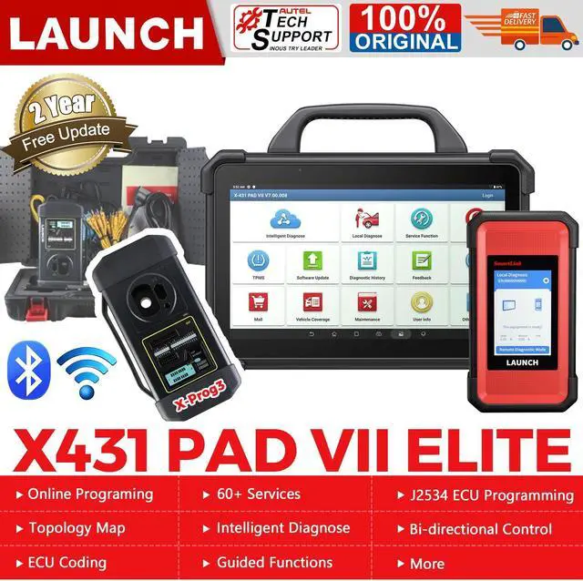Alt view image 2 of 6 - LAUNCH X431 PAD  Elite PAD 7 Plus GIII X-Prog 3 Advanced Immobilizer & Key Programmer Plus IMMO programmer MCU3 Adapter