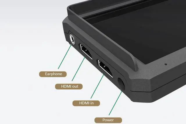 Alt view image 2 of 15 - Lilliput A5 5" 1920x1200 8bit light weight 4K HDMI DSLR Camera field monitor F970/LP-E6 Plate with Sunshade
