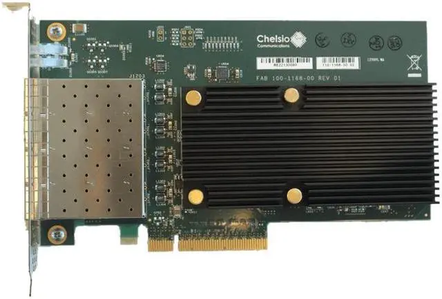 Alt view image 4 of 4 - Chelsio T540-CR Quad Port SFP+ 10GbE PCIe 3.0 x8 Unified Wire Adapter Server Network Card (110-1178-50)