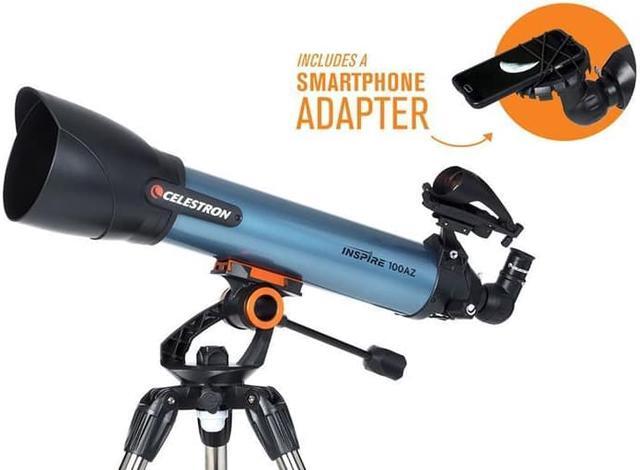 Alt view image 9 of 20 - Celestron Inspire 100AZ Telescope, Refractor