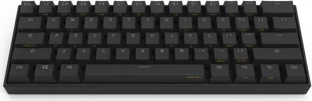 Alt view image 2 of 6 - Anne Pro 2 Wired/ Wireless Gaming Mechanical Keyboard 60% RGB Bluetooth 4.0 PBT Key Cap N-Key Roll Over Type-c Red Switch (Black)