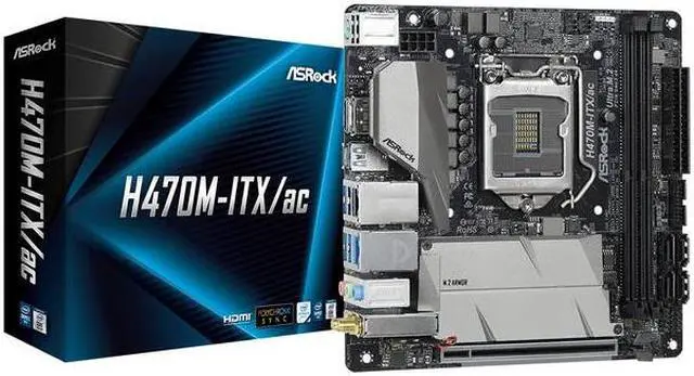 Alt view image 4 of 10 - ASRock H470M-ITX/AC LGA 1200 Intel H470 Mini ITX Intel Motherboard