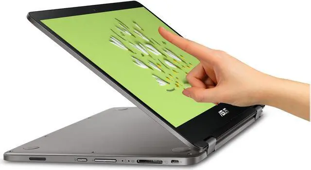 Alt view image 16 of 16 - ASUS VivoBook Flip 14 Thin and Light 2-in-1 Laptop, 14” HD Touchscreen, Intel Celeron N4020 Processor, 4GB DDR4, 64GB Storage, Windows 10 Home in S Mode, Light Grey, TPM, Fingerprint, J401MA-DB02