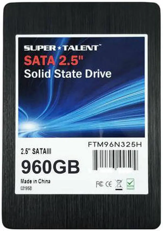Alt view image 3 of 7 - Super Talent 960GB TeraNova 2.5 inch SATA3 Solid State Drive MLC Model FTM96N325H