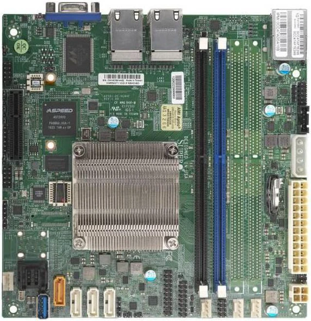 Main image of Supermicro A2SDI-2C-HLN4F-O Intel Atom C3338/ DDR4/ SATA3&USB3.0/ V&4GbE/ Mini-ITX Motherboard & CPU Combo