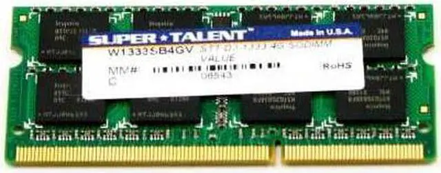 Alt view image 4 of 5 - Super Talent DDR3-1333 SODIMM 4GB Notebook Memory