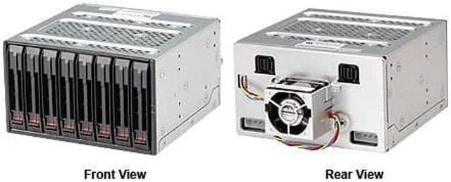 Alt view image 3 of 4 - SuperMicro CSE-M28SACB Black Mobile Rack