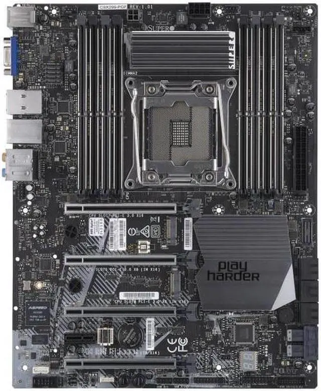 Alt view image 4 of 7 - Supermicro MB MBD-C9X299-PGF-B Ci9 7 5 Max.128GB X299 DDR4 SATA PCIE VGA ATX