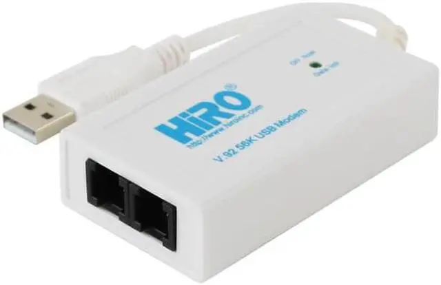 Alt view image 11 of 13 - Hiro Network H50228 V92 56K External USB Modem
