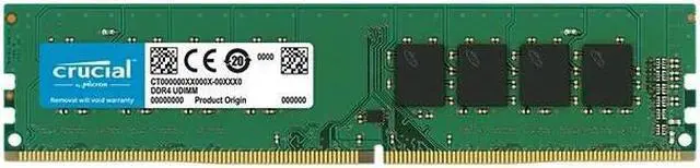 Alt view image 3 of 4 - Crucial 16GB ECC Unbuffered DDR4 2666 (PC4 21300) Server Memory Model CT16G4XFD8266