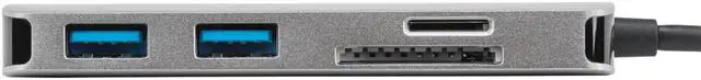 Alt view image 5 of 7 - Targus USB-C Multi-Port Single Video Adapter and Card Reader with 100W PD Pass-Thru - ACA953USZ