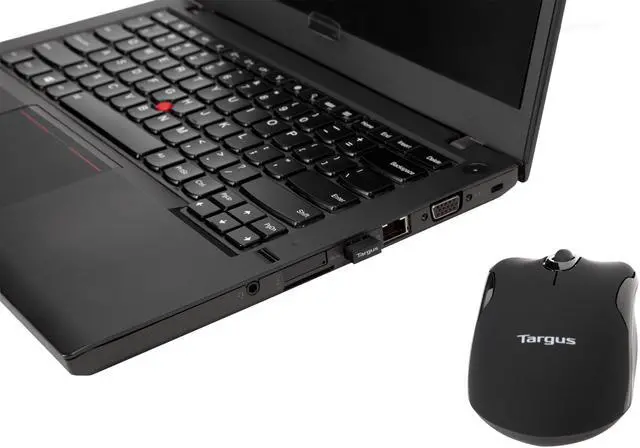 Alt view image 6 of 12 - Targus W575 Wireless Mouse - Optical - Wireless - Radio Frequency - Black - USB - 1600 dpi - Scroll Wheel - AMW575TT