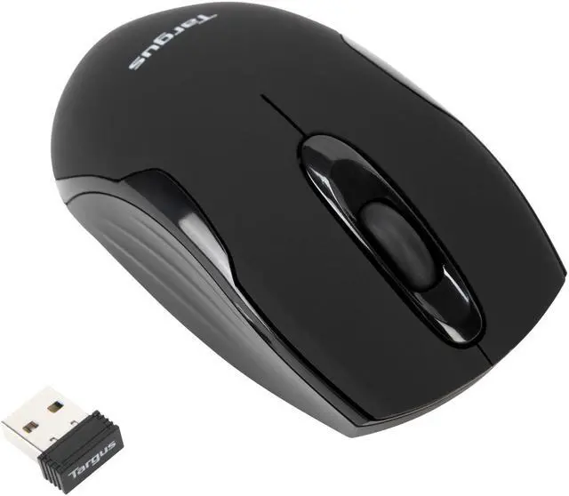Alt view image 5 of 12 - Targus W575 Wireless Mouse - Optical - Wireless - Radio Frequency - Black - USB - 1600 dpi - Scroll Wheel - AMW575TT